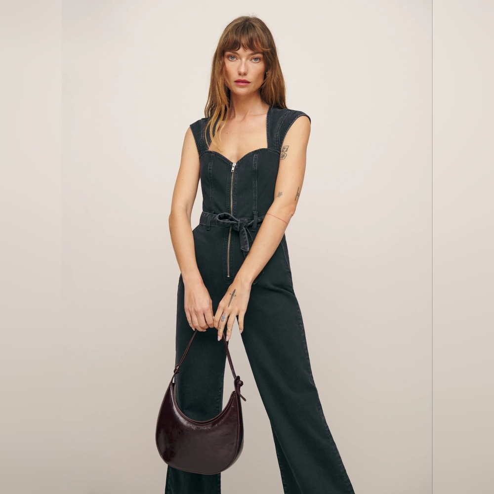 Calypso Wide Leg Denim Jumpsuit - Picture 2 of 6